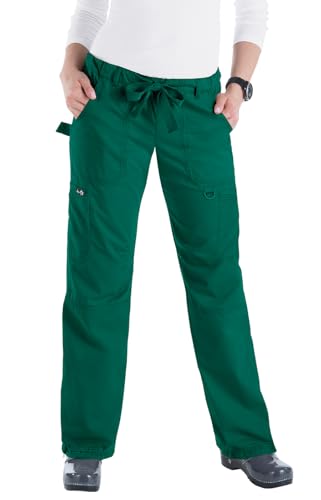Koi Women's Lindsey Ultra Comfortable Cargo Style Scrub Pants, Hunter, 3X-Large