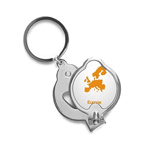 Coupe-ongles motif carte Europe jaune idéal pour vos voyages