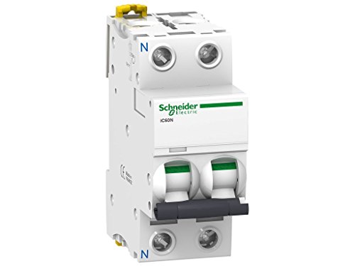 Schneider Electric A9F79140 Interruptor Automático Magnetotérmico iC60N, 1P, 40 A, Curva C, Blanco
