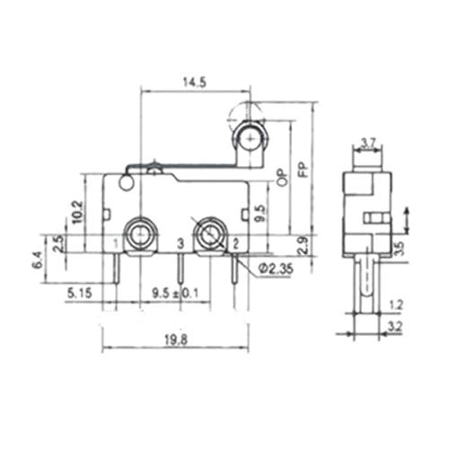 10x Premium 3Pin Ein Aus Micro Endschalter Schalter Positionsschalter Taster mit Rollenhebel 5A Tür Öffnen Schließen Warnanlage Automatik DIY RC Stecker 10x Premium 3Pin Ein Aus Micro Endschalter Schalter Positionsschalter Taster mit Rollenhebel 5A Tür Öffnen Schließen Warnanlage Automatik DIY RC Stecker