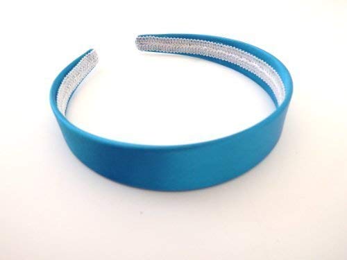Wide Satin Headband Hair band Alice Band (Blue)