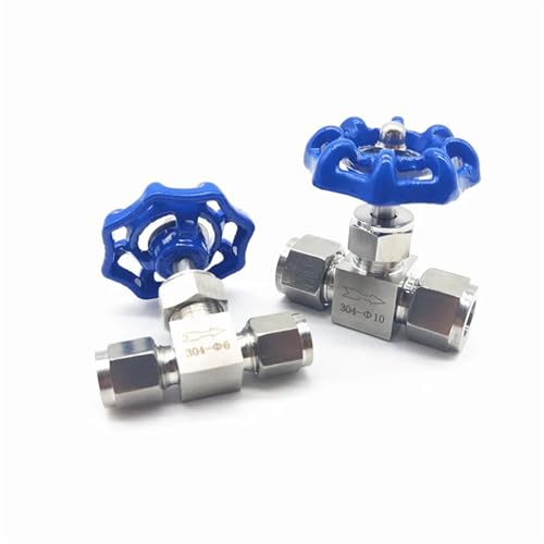 Válvula de aguja de acero inoxidable 304 de 10 mm con rosca de 1/2" 2