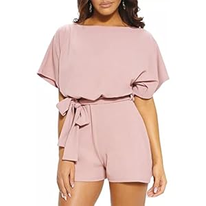 Jumpsuit voor Dames Elegante Jumpsuit Playsuit Zomer Korte Jumpsuit voor Dames, Ontworpen met Hoge Taille