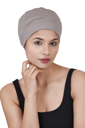 Image of The Headscarves Women Silky Soft Bamboo Viscose Sleep Cap for Hair Loss Chemo Headwear Skull Cap Free Size (Multicolor) (HS3 Multicolor)