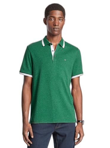 Michael Kors Men's Greenwich Polo, Jewel Green Heather, XL