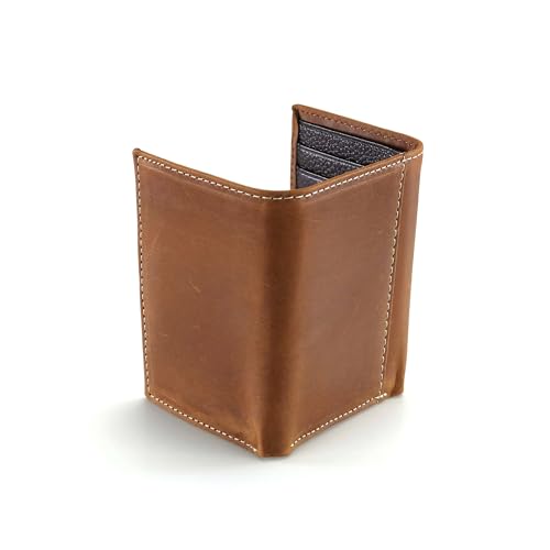 Ariat Western Mens Wallet Trifold Vertical Debossed Logo Brown A35453443