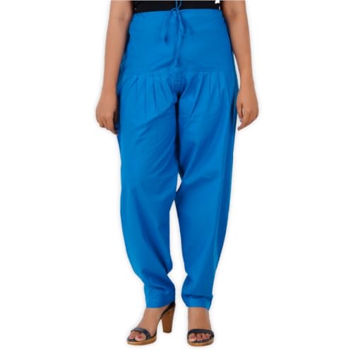 Image of Happy Bunny Salwar Pant - Modern Style Pure Cotton for Women - Ethnic Semi Patiala Trouser - Office,Home - All Day Comfort Wear with Drawstring