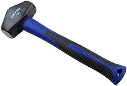 US PRO Tools Double Faced 2Lb lump Hammer with TPR Handle Rubber Grip 3302