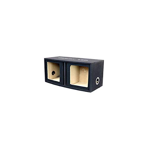 Deejay LED Double 12  Vented Square Woofer Empty Car Speaker Box