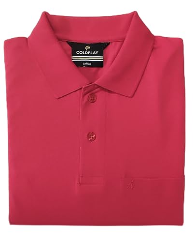 Image of COLDPLAY Men's Cotton Blend Solid Polo T-Shirt | Men's Half Sleeve Polo T-Shirt
