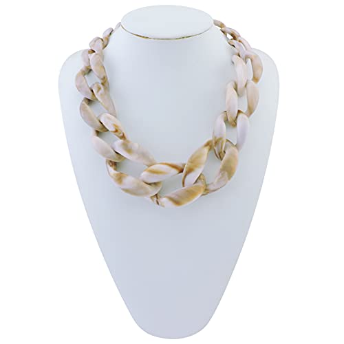 Bocar Statement Chunky Fashion Acrylic Beads Choker Chain Necklace For Women Gifts thumb #2