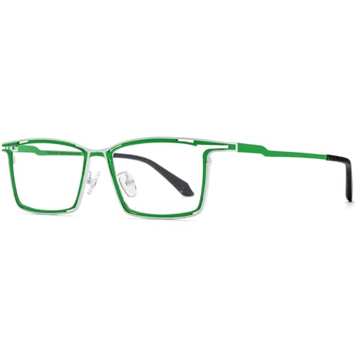 Image of FONEX Pure Titanium Glasses Frame Men Square Magnet Clip On Eyeglasses with Polarized Lens