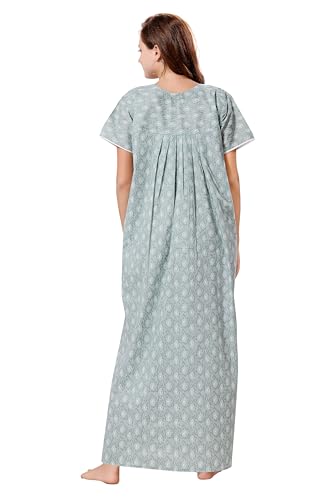 Image of Soulemo Women's Pure Cotton Floor Length Nighty 1682