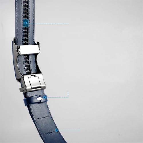 Men's Genuine Leather Belt Metal Automatic Buckle Male Casual Belts Box Packaging Tpzd-9Bk 125cm4