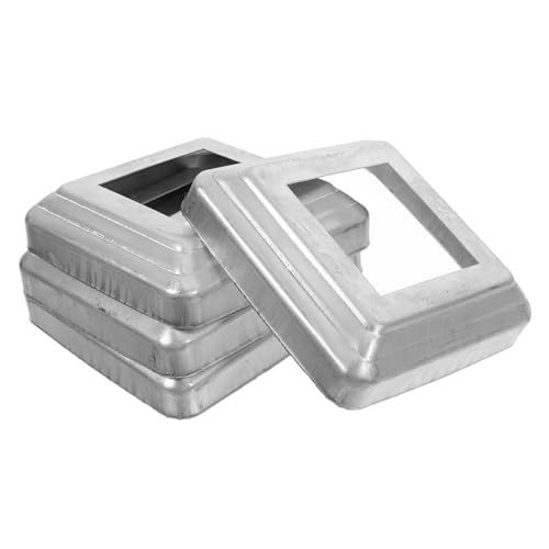 Holibanna 4Pcs Decorative Post Skirt Covers for Posts Lightweight Metal Base Sleeve Enhancer for Fences Decks and Railings Versatile and Practical Design for Aesthetic