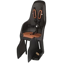 Polisport Silla Bici MINIA for Carrier 8405700001 - Silla para Bicicleta Trasera con Anclaje en el portaequipajes, Apta para niños de 9 Meses a 6 años en Color Negro.