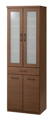 食器棚MK ダイニングボード 幅60x奥行42x高さ180cm 完成品 日本製 ウォールナット MK-60DB WN