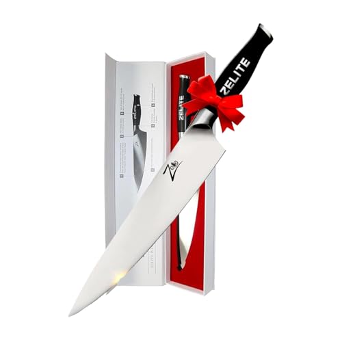 Zelite Infinity Couteau de chef extra long   Série Comfort-pro   en acier inoxydable à haute...