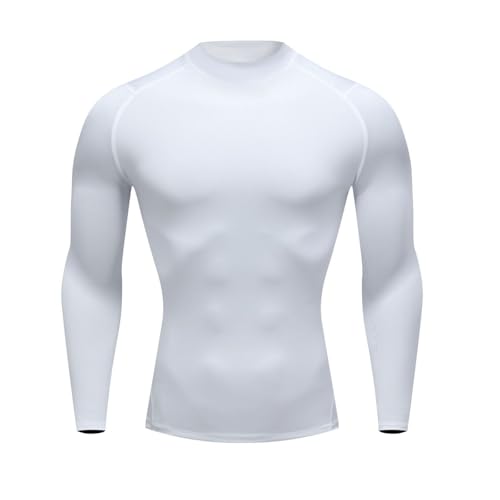 Men's UPF 50+ Long Sleeve Rash Guard Compression Shirt Quick Dry Water Surf Swim Shirts Cold Gear Base Layer Ski Top2
