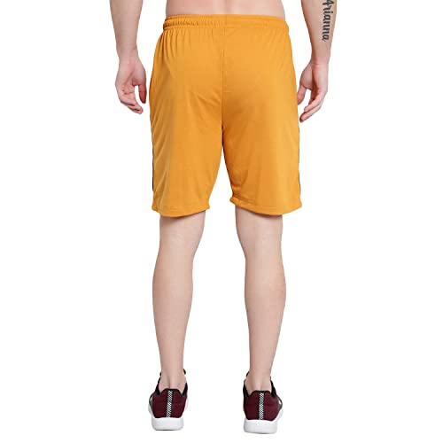 Image of DIA A DIA Men's Cotton Shorts with Zipper Pockets - Elastic Waist with Drawstring, Comfortable Casual & Gym Shorts for Men, Sizes M to 5XL (28-46 Inch Waist), Plus Sizes