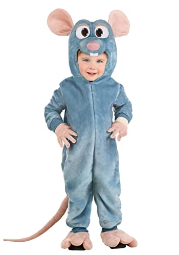 Toddler Disney Pixar Ratatouille Remy Halloween Costume | Hooded Jumpsuit with Gloves and Shoe Covers for Dress-Up Fun 2T