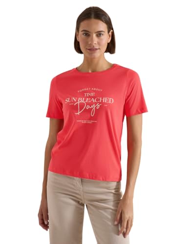 T-Shirt mit Boat Neck und Wording Artwork