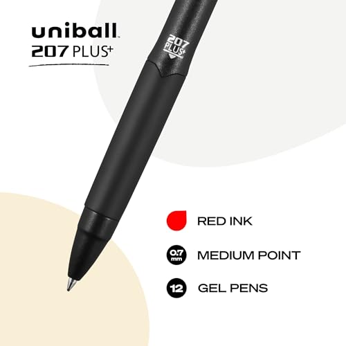 Image of 207PLUS+ Gel, 0.7MM, Red, OS Dozen