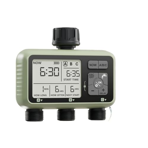 Programador de riego con 3 salidas manguera temporizador automático 4 ZONE-BSP jardín