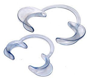 Dental Mouth Opener Teeth Whitening Cheek Retractor for Adult(Transparent Clear Blue,Size L) (5 PCS)