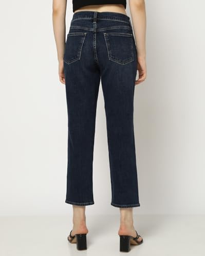 Image of Gap Women Relaxed Fit Mid Rise Heavily Washed Jeans