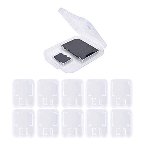 10pcs Clear Plastic Memory Card Case Holder for SD Micro SD T-Flash Card (PO0013 x 10)