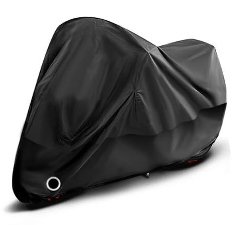 LCJAN Fundas Motos para Yamaha Xmax X-MAX 125 250 300 400 XMAX300, 190T Motorcycle Cover Exterior Impermeable Resistente al Sol Antipolvo UV Protector Funda para Motocicleta,B Without-Black
