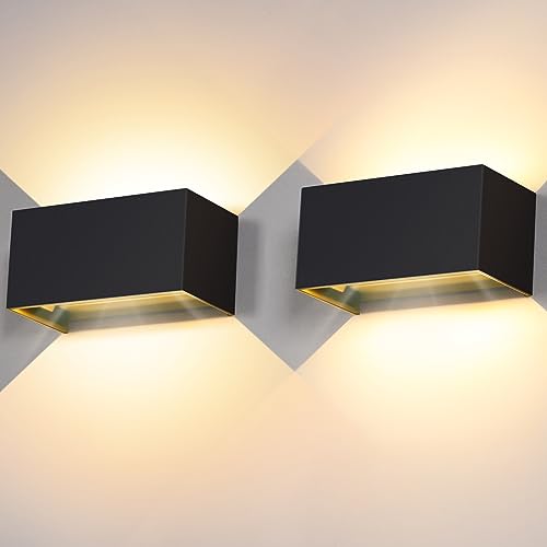 Kingwei 2 Stücke LED Wandleuchten Innen/Aussen 20W Auf und ab...