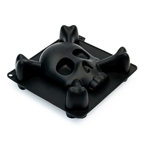 CÉCOA • Moule Gâteau Halloween Tête de Mort Géante 3D • 100% Silicone Alimentaire • Anti-Adhésif • Sans BPA • Cuisson Parfaite • Démoulage...