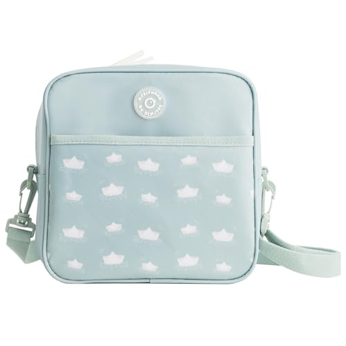 Olmitos - Mochila Infantil Isotérmica MERIENBAG – Bolsa Térmica Aislante para Comida y Termo de Bebé, Fácil Limpieza, Uso como Mochila o Bandolera, Ideal para guardería (Azul)