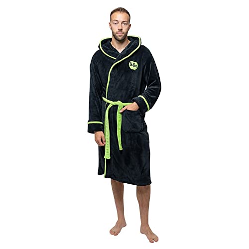 Albornoz de The Beatles unisex negro forro polar supersuave bata de casa
