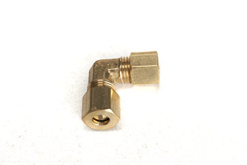 Raccordo a gomito a compressione a 90 gradi da 1/4 di diametro raccordo a compressione in ottone (confezione da 5)