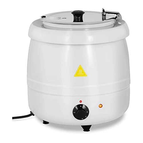 Royal Catering RCST-9403 Soupi?re Électrique Professionnelle Pro (400 W, 10 l, 35-80 °C, Blanc, Acier & Acier inoxydable)