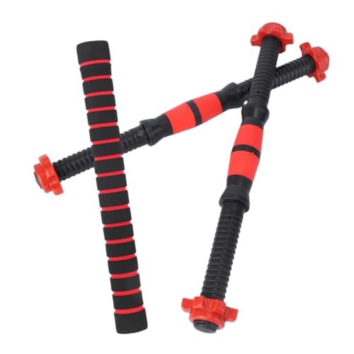 Barre haltères acier musculation avec tige connexion pour entraînement bras et jambes