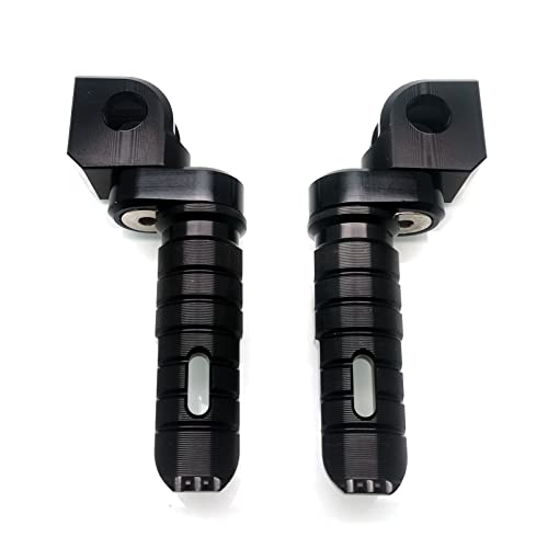 Image of MZS Motorcycle Foot Pegs, Double Adjustable Front Rider Footpegs Footrest Rest Pedal Black Compatible with EX250 EX300 EX400 EX650 Z125 Z400 Z650 Z750 Z800 Z900 Z900RS Z1000 Z1000SX ZX6R ZX10R ZX14R