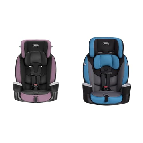 Evenflo Maestro Sport Convertible Booster Car Seat, Forward Facing, High Back, 5-Point Harness, for Kids 2 to 8 Years Old, Whitney Pink & Maestro Sport Harness Booster Car Seat Palisade
