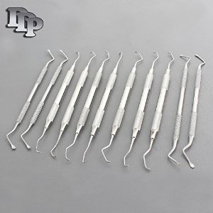 7 Pcs Dental Periodontal Gracey Curettes Set 1/2 To 13/14 – Hollow Handle, Double Ended - View #4