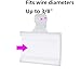 Semetall 50PCS Reusable Plastic Wire Shelf Label Holder,Wire Shelf Label Holder for Pantry Retail Shopping Mall Store, Supermarket UPC Price Card & Ticket (1-1/4