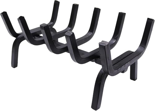 Pegoraro Brucialegna in Ferro 14 MM Pieno, Portalegna per Stufe e Caminetti, Nero, 30x20x15 cm