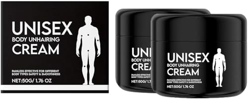 Crema Depilatoria Corporal Unisex, Suave e Indolora, Sin Barba Incipiente, Fórmula Sin Residuos, Retarda el Crecimiento del Vello, Apta para Todo el Cuerpo, Suavidad Duradera.