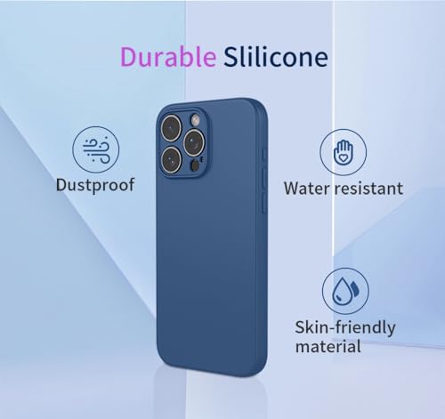 Coque antichoc iPhone 14 Pro Max silicone liquide fin vert anti-chute - 3