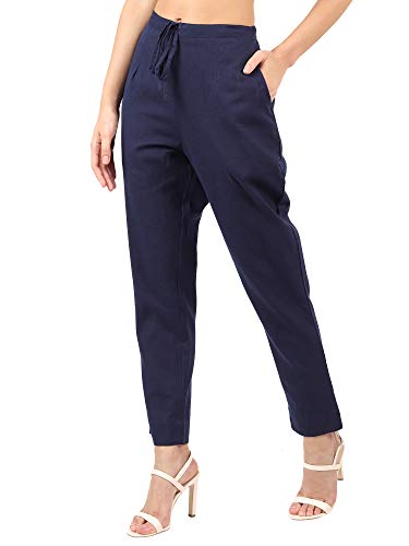 Image of Muffly Women's Cotton Flex Solid Straight Trouser