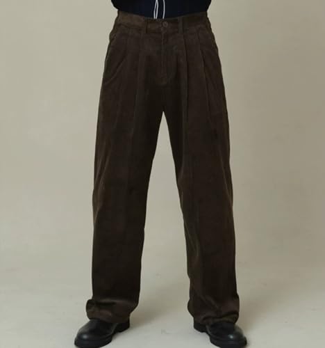 Men's Pants Artifical Suede Leather Western Straight Trousers Faux Cowhide Suede Classic Men Pants3