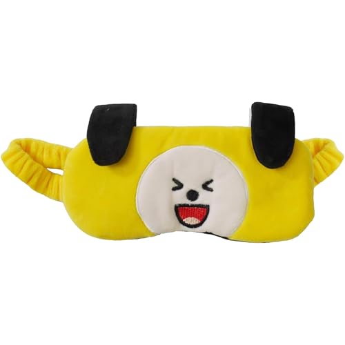 BT21 LINE FRIENDS CHIMMY Sleep Mask, Eye Cover Blindfold for Sleeping, Yellow, One Size
