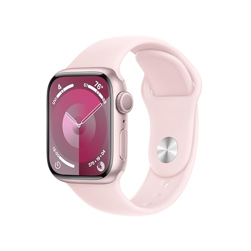 Apple Watch Series 9 [GPS 41mm] Smartwatch with Pink Aluminum Cas...